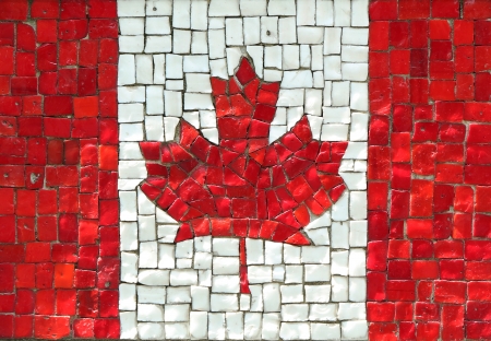 Canadian Flag in Mosaicの写真素材