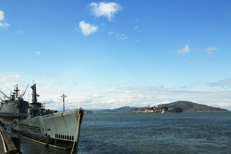 USS Pampanito  SS-383 , a Balao-class diesel-electric submarine earned six battle stars for World War II service  She is now museum ship in San Francisco since 21 November 1975のeditorial素材