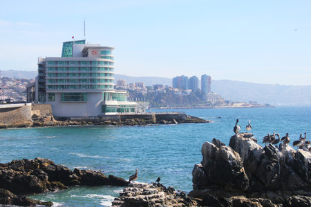 VINA DEL MAR, CHILE - MARCH 22  Sheraton Miramar Hotel and Convention Center on March 22, 2012 in Vina Del Mar  Vina del Mar is part of the Greater Valparaiso area on central Chile s Pacific coast のeditorial素材