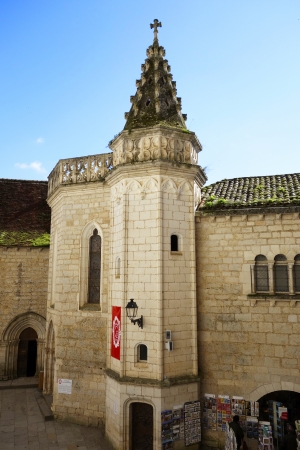 Chappel Saint Jean Baptiste in Episcopal City of Rocamadour, France  Rocamadour is a medieval walled village and an episcopal city built on the cliffの写真素材