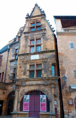  SARLAT, FRANCE - OCTOBER 7  House of La Boetie, the immortal friend of Montaigne, in Sarlat on October 7, 2013  Writer-orator Etienne de la Boétie was born at this house in 1530                                                   のeditorial素材