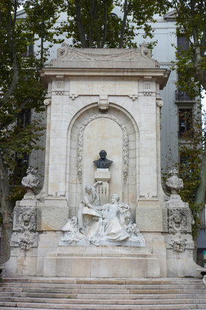 LYON, FRANCE- OCTOBER 8  Antoine Gailleton monument in Lyon on October 8, 2013  Antoine Gailleton was a Mayor of Lyon from 1881 till 1900  He was Grand Officer of the Legion of Honorのeditorial素材