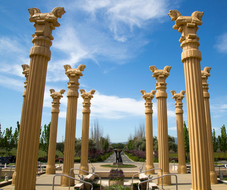 NAPA VALLEY, CA - APRIL 16  Darioush Winery in Napa Valley on April 16, 2014  Darioush winery, the first in America to combine architecture, design and Persian culture, provides a unique experienceのeditorial素材