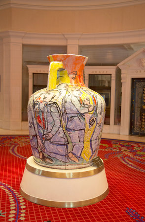 LAS VEGAS, NEVADA - MAY 12   Amphora at Wynn Esplanade at the Wynn Hotel and Casino on May 12, 2014 in Las Vegas  The US 2 7 billion resort is named after casino developer Steve Wynn のeditorial素材
