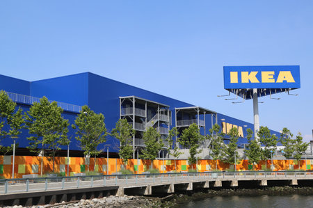 BROOKLYN, NY - JULY 1  Brooklyn s IKEA superstore on July 1, 2014  Founded in Sweden in 1943, IKEA is the world s largest furniture retailerのeditorial素材