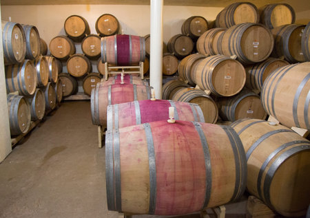 NAPA VALLEY, CA - APRIL 15 The cellars of Newton Winery in Napa Valley on April 15, 2014  Newton...