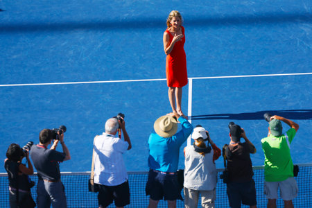 NEW YORK - SEPTEMBER 8  Induction ceremony for ten times Grand Slam champion Monica Seles into Court of Champions at Billie Jean King National Tennis Center  on September  8, 2013 in New Yorkのeditorial素材