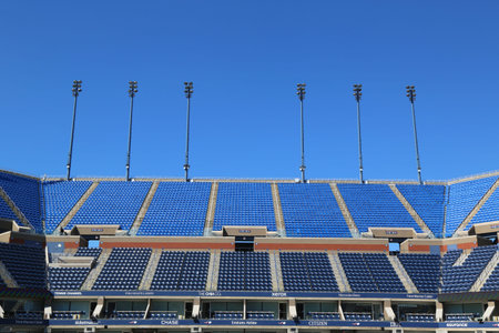 NEW YORK- AUGUST 18  Arthur Ashe Stadium at the Billie Jean King National Tennis Center ready for US...