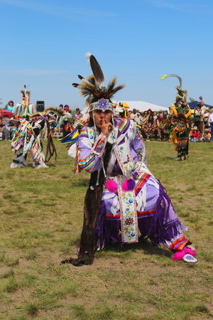 NEW YORK - JUNE 8: Unidentified Native American at the NYC Pow Wow in Brooklyn on June 8, 2014. A...
