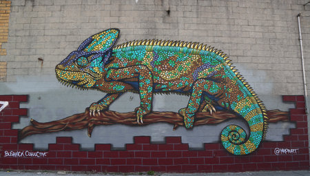 NEW YORK - NOVEMBER 20 Mural art at East Williamsburg in Brooklyn on November 20, 2014.Outdoor art gallery known as the Bushwick Collective has most diverse collection of street art in Brooklynのeditorial素材