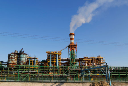 SDOM, ISRAEL - NOVEMBER 28: Magnesium Factory on the Dead Sea coast of Israel on November 28, 2014....