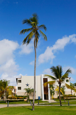 PUNTA CANA, DOMINICAN REPUBLIC - DECEMBER 31, 2014: Royalton All-inclusive Resort and Casino located at the Bavaro beach in Punta Canaのeditorial素材
