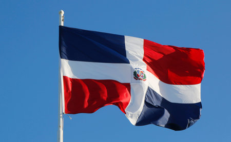 Flag of Dominican Republicの写真素材