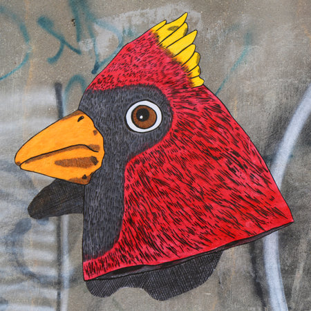 NEW YORK - NOVEMBER 20, 2014: Mural art at East Williamsburg in Brooklyn. Outdoor art gallery known as the Bushwick Collective has most diverse collection of street art in Brooklynのeditorial素材
