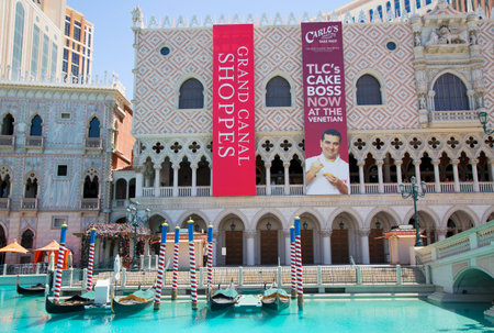 LAS VEGAS, NEVADA - MAY 11, 2014: The Venetian Resort Hotel Casino at Las Vegas Strip. This luxury hotel opened in 1999 on Las Vegas Stripのeditorial素材