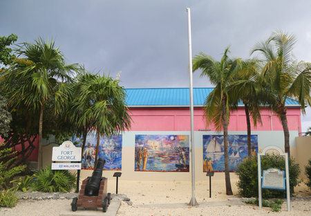 GRAND CAYMAN - JUNE 12, 2014: Fort George in George Town, Grand Cayman. Fort George is a colonial era fortification located on Grand Cayman, Cayman Islandsのeditorial素材