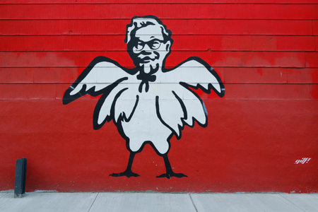 NEW YORK - March 24,2015: Mural art at East Williamsburg in Brooklyn. Outdoor art gallery known as...