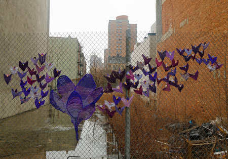 NEW YORK - MARCH 26, 2015: Street art at East Harlem in New Yorkのeditorial素材