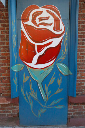 NEW YORK - MARCH 22, 2015: Mural art in Park Slope in Brooklynのeditorial素材