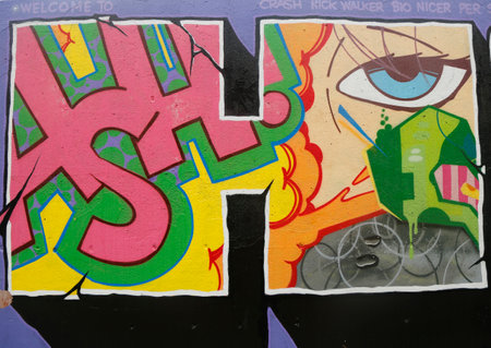 NEW YORK - MARCH 26, 2015: Mural art at East Harlem in New Yorkのeditorial素材