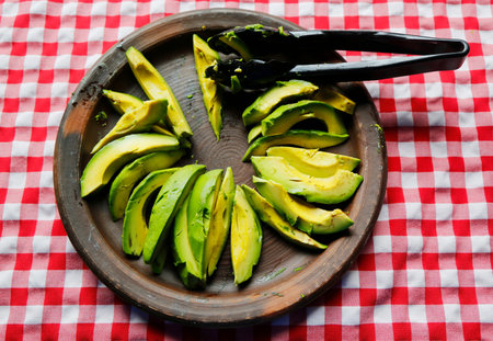Sliced Avocado on a plate ready to serve