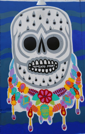 NEW YORK - JUNE 30, 2015: Mural art at the new street art attraction Coney Art Walls at Coney Island section in Brooklynのeditorial素材