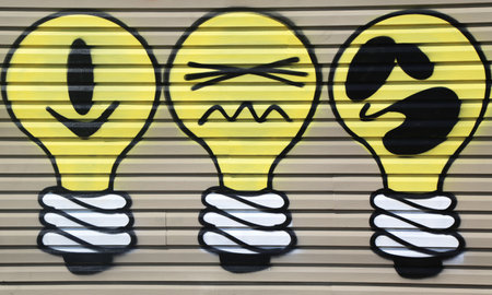 NEW YORK - AUGUST 1, 2015: Mural art at East Williamsburg in Brooklynのeditorial素材