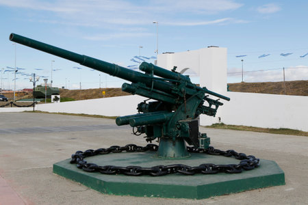 RIO GRANDE, ARGENTINA - APRIL 3, 2015: Monument to fallen soldiers of Falklands  or Malvinas war in Rio Grande, Argentinaのeditorial素材