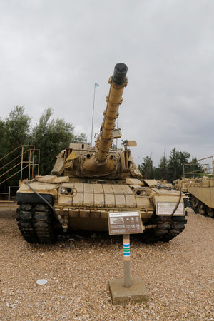 LATRUN, ISRAEL - NOVEMBER 27, 2014 : M60 A1 Blazer main battle tank on display at Yad La-Shiryon Armored Corps Museum at Latrunのeditorial素材