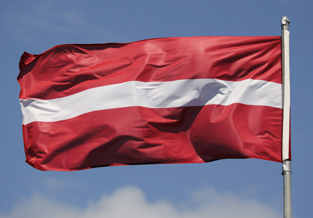 Flag of Latviaの写真素材