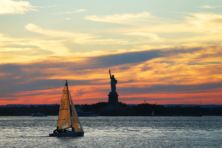 Sunset in New York Harbor