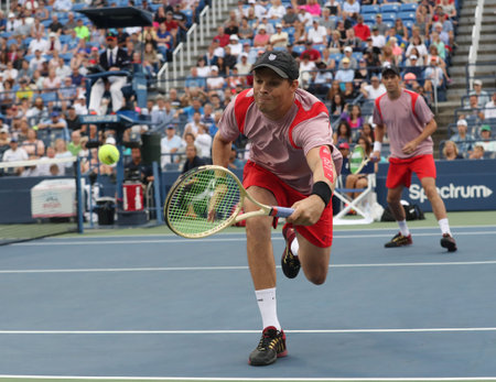 NEW YORK -SEPTEMBER 6, 2016: Grand Slam champion Bob Bryan in action during US Open 2016...