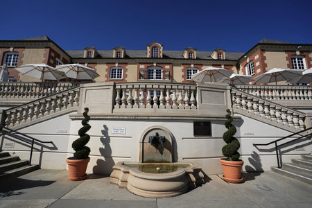 NAPA VALLEY, CALIFORNIA - SEPTEMBER 22, 2017: Domaine Carneros Winery in Napa Valley. Domaine Carneros is a singular winery best known as a small grower producer of methode champenoise sparkling wineのeditorial素材