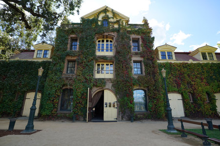 RUTHERFORD, CALIFORNIA - SEPTEMBER 21, 2017: Inglenook, Historic Napa Valley Wine Estate in Napa Valley.のeditorial素材