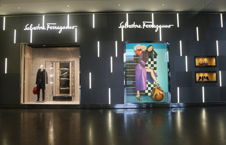 NEW YORK - NOVEMBER 5, 2017: Salvatore Ferragamo store in Brookfield Place, Lower Manhattan....