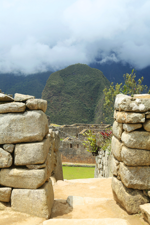 Machu Picchu ruins in Peru. UNESCO World Heritage Site from 1983の写真素材