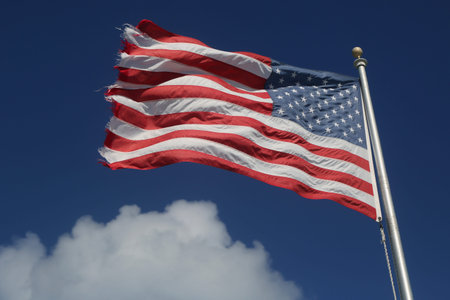 American Flag in the wind