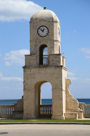 Worth Avenue Clock Tower in Palm Beach Floridaの写真素材