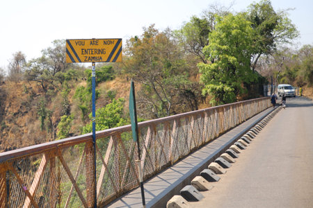 LIVINGSTONE, ZAMBIA -OCTOBER 4, 2018: Signのeditorial素材