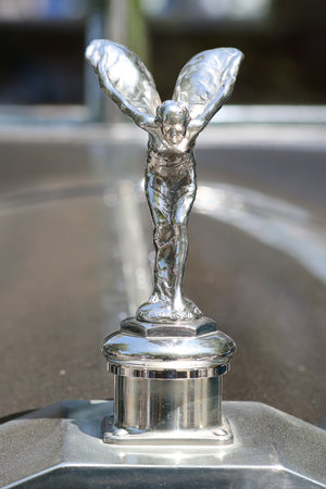 MELBOURNE, AUSTRALIA - JANUARY 26, 2019: Rolls Royce Hood Ornament on display at 2019 Royal Automobile Club of Victoria Australia Day Heritage Vehicle Showcase in Melbourneのeditorial素材