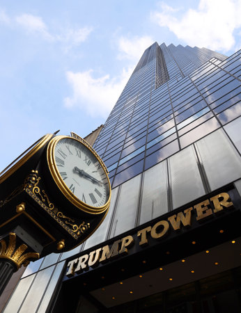NEW YORK - MARCH 7, 2019: Trump Tower on 5th Avenue in Manhattanのeditorial素材