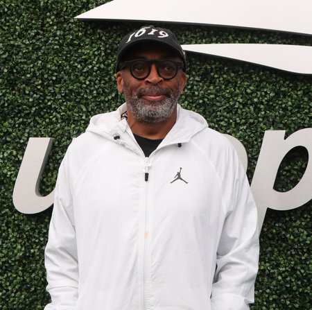 NEW YORK - SEPTEMBER 5, 2019: American film director, producer, writer, and actor Spike Lee at the red carpet before 2019 US Open night match at National Tennis Center in New Yorkのeditorial素材