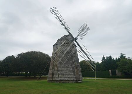 Landmark windmill at Water Mill in Long Island, New Yorkの写真素材