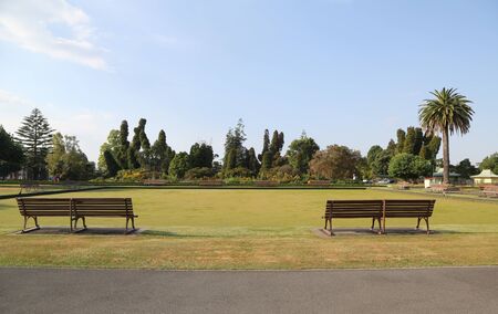 Rotorua Bowling Club at the Government Gardens in Rotorua, New Zealandの写真素材