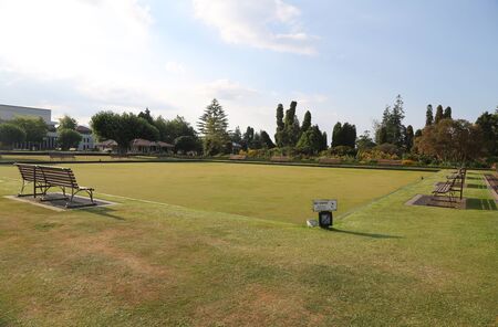 Rotorua Bowling Club at the Government Gardens in Rotorua, New Zealandの写真素材