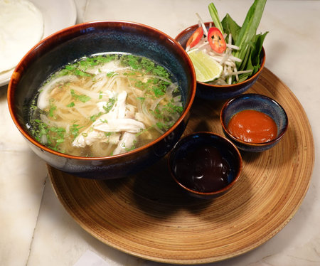 Traditional Vietnamese Pho Noodle Soup