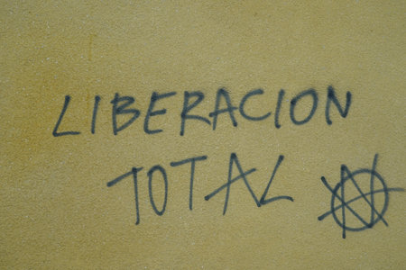 PUNTA ARENAS,  CHILE - JANUARY 31, 2020: Local store vandalized by protesters in Punta Arenas, Chileのeditorial素材