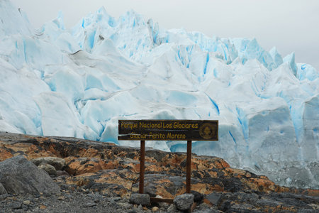 Perito Moreno Glacier in the Los Glaciares National Park in southwest Santa Cruz Province, Argentinaのeditorial素材