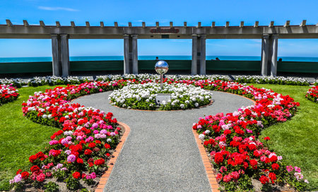 NAPIER, NEW ZEALAND -JANUARY 29, 2019: The The Veronica Sunbay in Napier, New Zealand.  The Veronica Sun Bay Originally erected in 1934 to commemorate the Hawke's Bay earthquake of 3rd February 1931のeditorial素材