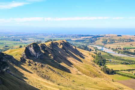 Panoramic view from Te Mata peak, Hawke"s Bay, New Zealandの写真素材